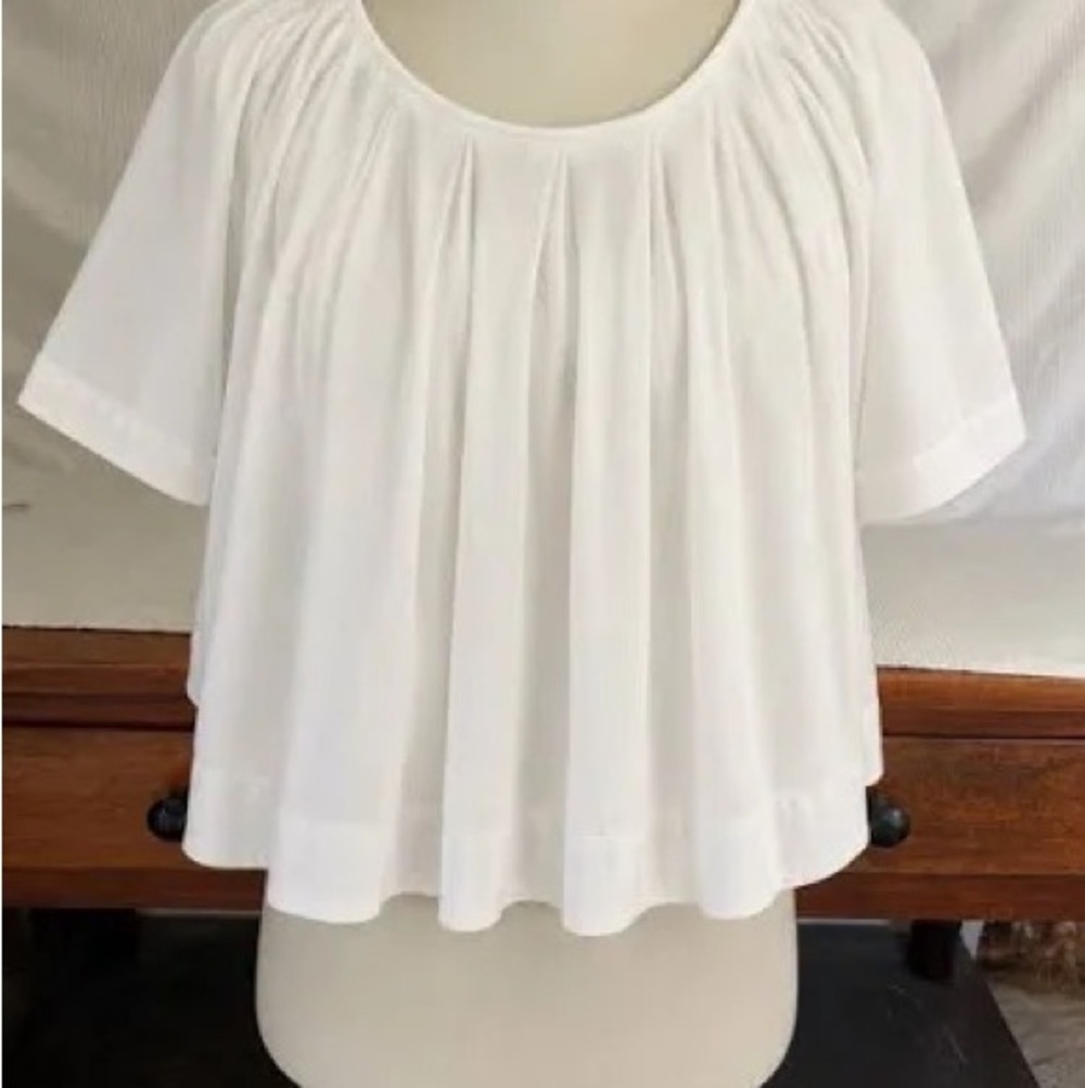 Anthropologie NWT Women’s unique White top - Picture 13 of 14